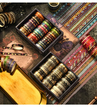 Load image into Gallery viewer, Midnight Gothic Washi Tape Collection – Vintage Edition
