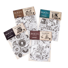 Load image into Gallery viewer, Poet&#39;s Notebook Series Decorative Stickers (4 Designs)
