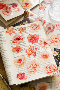 Retro Gilded Floral Decorative Stickers
