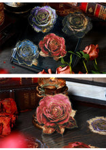 Load image into Gallery viewer, Vintage Style Gold Foiled Rose Stickers
