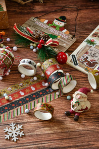 Vintage Snowmen Merry Christmas Masking Washi Tape Sets