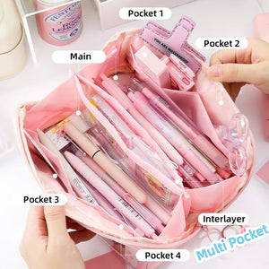 Multi-Pocket Prism Large Capacity Pencil Case