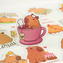 Load image into Gallery viewer, Cute Capybara Stickers
