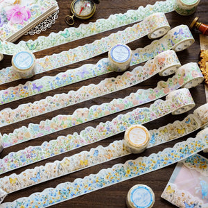 Vintage Style Watercolor Flowers Butterfly Masking Tapes