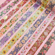 Load image into Gallery viewer, Marigold Medley Floral Washi Tape Set
