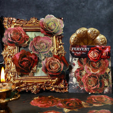 Load image into Gallery viewer, Vintage Style Gold Foiled Rose Stickers
