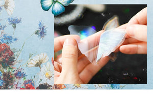 Crystal Series Butterfly Laser Decorative Stickers