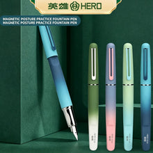 Load image into Gallery viewer, HERO Aurora Gradient Fountain Pen Set – Signature Edition
