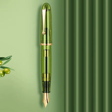 Load image into Gallery viewer, Olive Green Transparent Fountain Pen - Limited Edition
