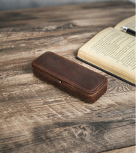 Load image into Gallery viewer, Heritage Trio Genuine Leather Pen Case – Handmade Edition
