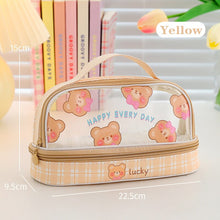 Load image into Gallery viewer, Animal Party - Double Layer Large Capacity Transparent Pencil Case
