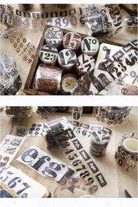 Vintage Style Digital Age Series Masking Washi Tape