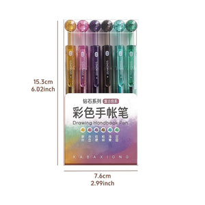 Diamond Sparkle Gel Pens (6pcs)