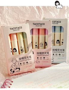 Tacotaco Color Highlighter Sets (4pcs a set)