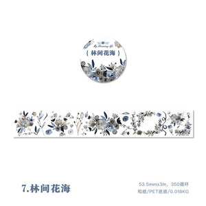 Vintage Flower Sea Decorative Masking Washi Tape