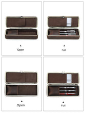 Load image into Gallery viewer, Heritage Trio Genuine Leather Pen Case – Handmade Edition
