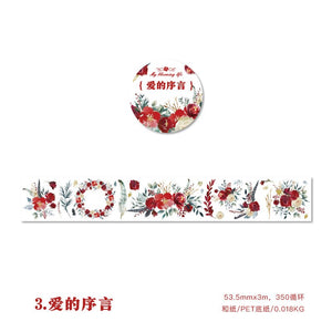 Vintage Flower Sea Decorative Masking Washi Tape