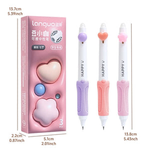 Tri-Grip Bean Gel Pens (3 pcs set)