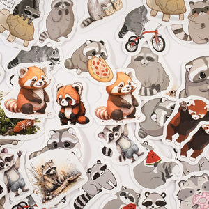 Raccoon Aufkleber Raccoon Sticker Set 50 Stücke Niedlich Raccoon Aufkleber Raccoon Sticker Set 50 Stücke Niedlich