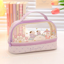 Load image into Gallery viewer, Animal Party - Double Layer Large Capacity Transparent Pencil Case
