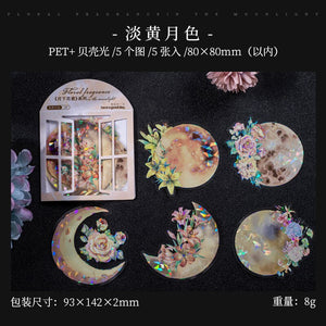 Floral Fragrance Moon Series Decorative Stickers - Limited Edition