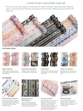 Load image into Gallery viewer, Mystic Gold Foil Washi Tape Set – Wide Craft Edition

