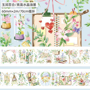 Japanese Floral Heaven Transparent Extra Large  Washi Tape Sets (21 Designs)