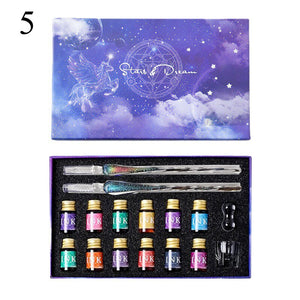 Luxury Star & Dream Series Crystal Calligraphy Sets (16pcs)