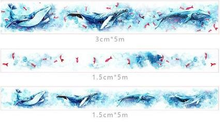 Load image into Gallery viewer, Blue Whale Washi Tape Set - Original Kawaii Pen
