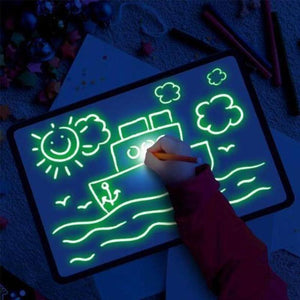 Glow In The Dark Neon Doodle Board Perfect Gift For Kids All Ages ✍ - Original Kawaii Pen