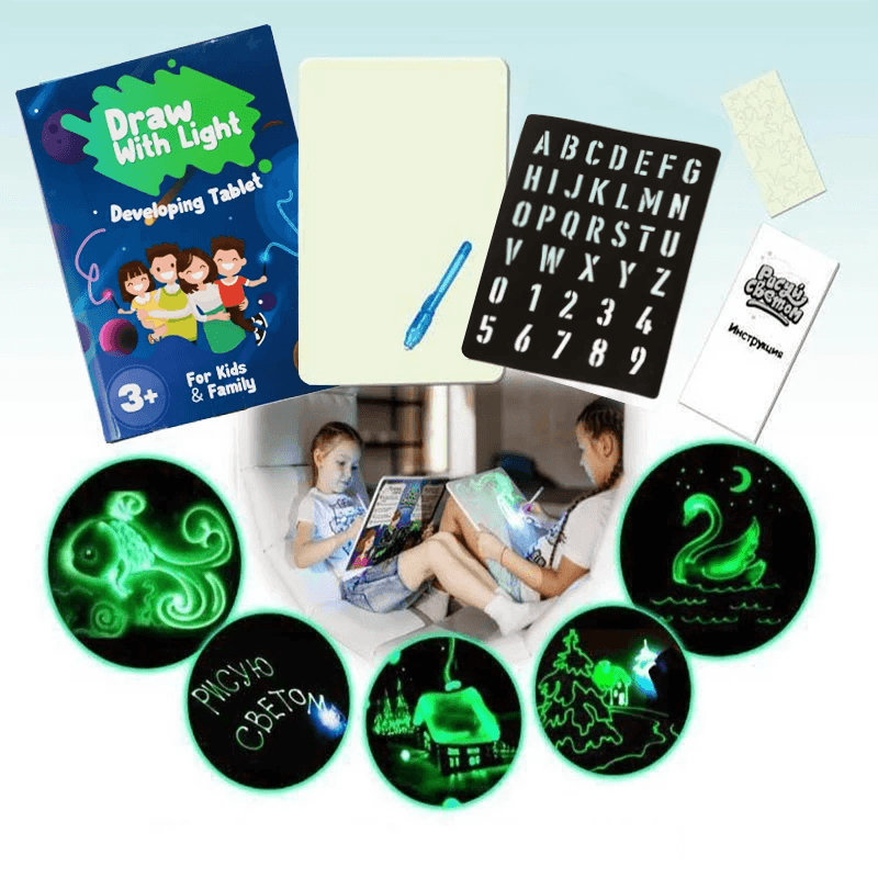 Glow In The Dark Neon Doodle Board Perfect Gift For Kids All Ages ✍ –  Original Kawaii Pen