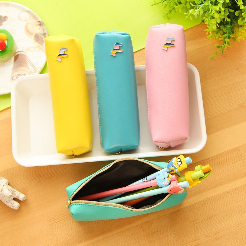 Large Capacity Stationery Pencil Case Kawaii Macaron Color Pencil