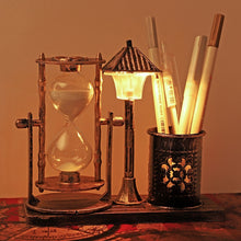 Load image into Gallery viewer, Vintage Style Hourglass Lamp &amp; Pen Holder
