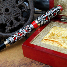 Load image into Gallery viewer, Japanese Noble Phoenix Red &amp; Grey Dragon Fountain Pen - Limited Edition
