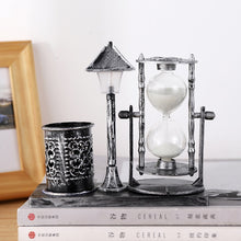 Load image into Gallery viewer, Vintage Style Hourglass Lamp &amp; Pen Holder
