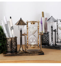 Load image into Gallery viewer, Vintage Style Hourglass Lamp &amp; Pen Holder
