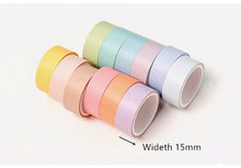 Load image into Gallery viewer, Stunning Macaron Color Washi Tape Sets
