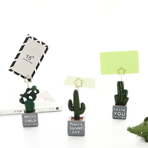 Mini Cactus Memo Pad/ Picture Holders