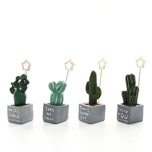 Mini Cactus Memo Pad/ Picture Holders