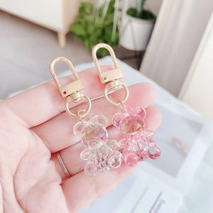 Cute Kawaii Crystal Bear Keychains