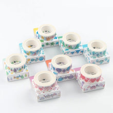 Load image into Gallery viewer, Watercolor Colorful Washi Tapes (8 Designs)
