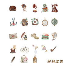 Load image into Gallery viewer, Travel to the Past Vintage Style Stickers
