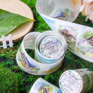 Pass By Earth Watercolor Washi Tapes (8 Designs)