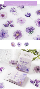 Purple Flower Decorative Stickers