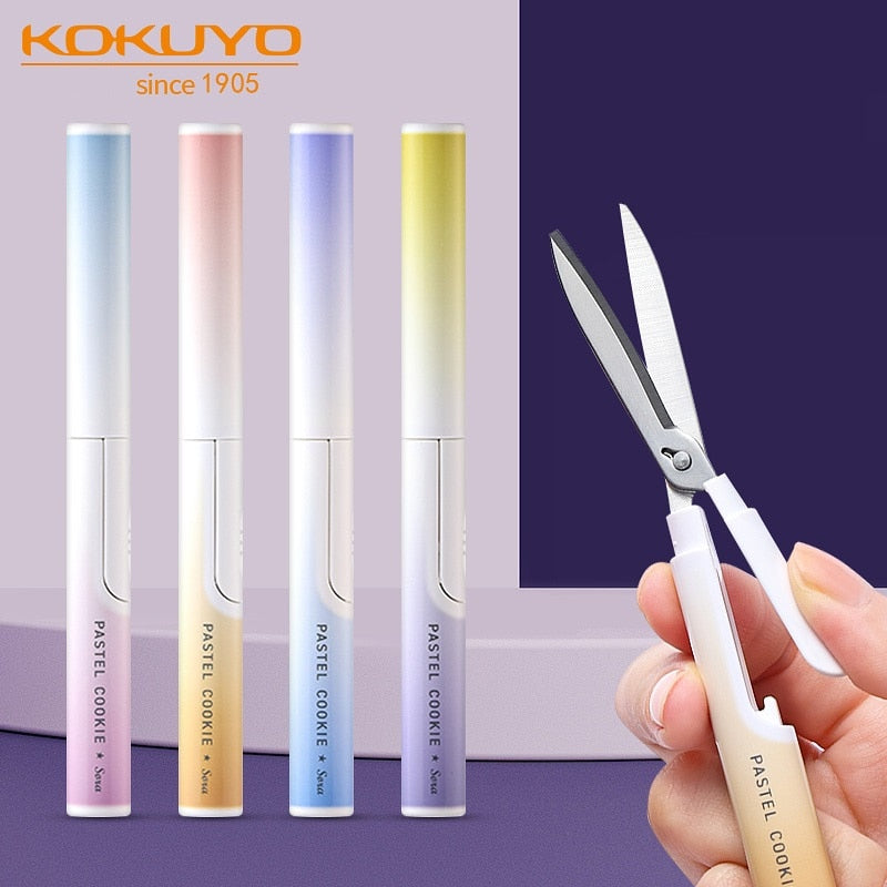 Kokuyo Pastel Cookie Folding Scissors (4 Colors) – Original Kawaii Pen