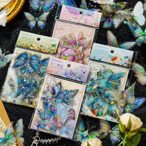 Crystal Series Butterfly Laser Decorative Stickers