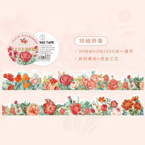 Vintage Style Floral & Plant Design Washi Tapes
