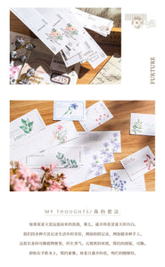Fresh Floral Letter Series Memo Pads (6 colors)