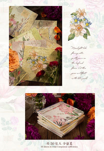 Vintage Roses Material Paper