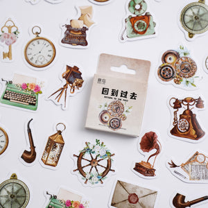 Travel to the Past Vintage Style Stickers